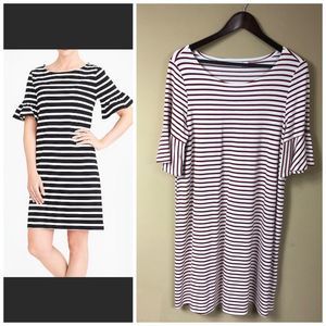 NY&C Striped Bell Sleeve Dress